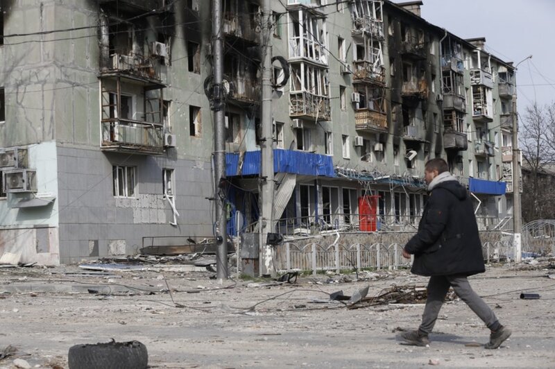 An area devastated by the conflict in Ukraine. Photo: Xinhua