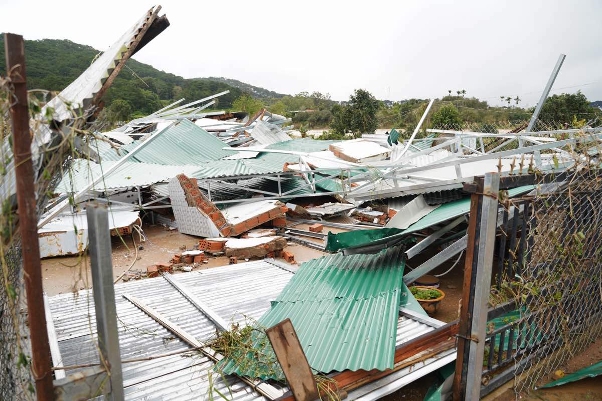 Khu vuc nha dan bi thiet hai o ha du dap Thuy dien Da Nhim. Anh: Duy Tuan 