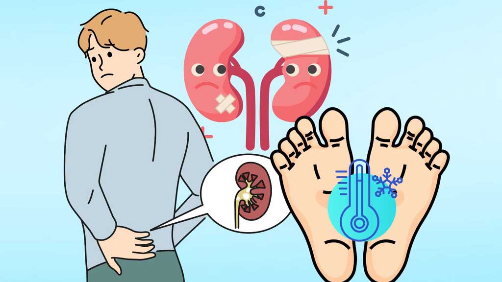 Esta parte del cuerpo que esta fria puede ser un signo de que los riñones estan teniendo problemas