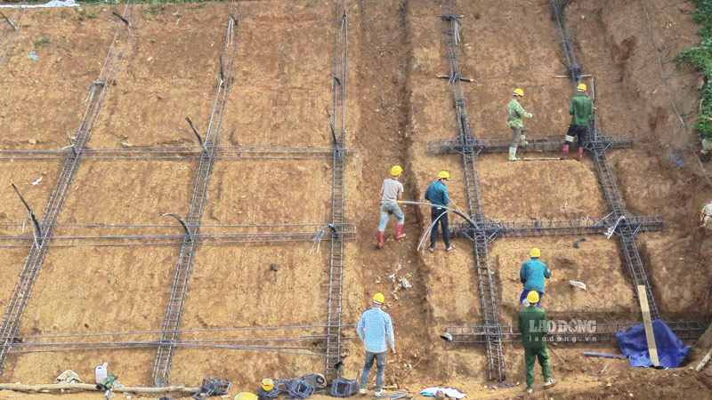 Nhung du an ke tai phuong Cam Duong, tinh Lao Cai giup bao ve nguoi dan truoc nguy co sat lo. Anh: Dinh Dai 