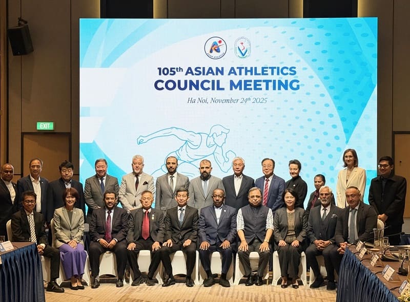 Delegates attending the Asian Athletics Council Conference held in Hanoi. Photo: Hoai Viet