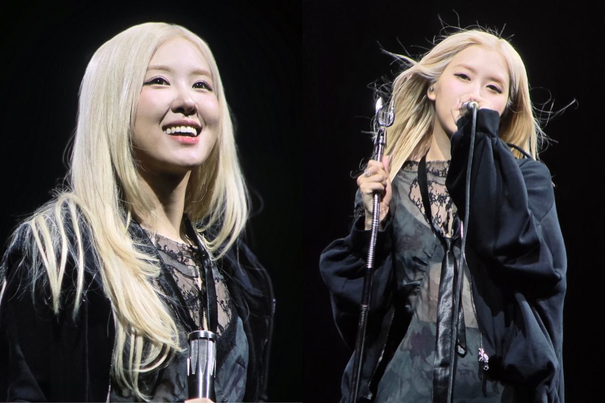 로제 필리핀 블랙핑크 콘서트에서 공연. 사진: 비디오 캡처