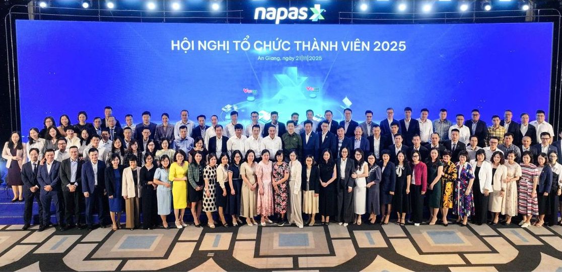 Dai dien cac don vi tham du Hoi nghi To chuc thanh vien NAPAS 2025. Anh: Napas