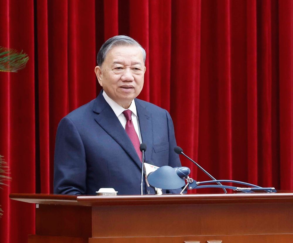 General Secretary To Lam emphasized that the more difficulties there are, the better it is necessary to do the work of building and rectifying the Party. Photo: VNA