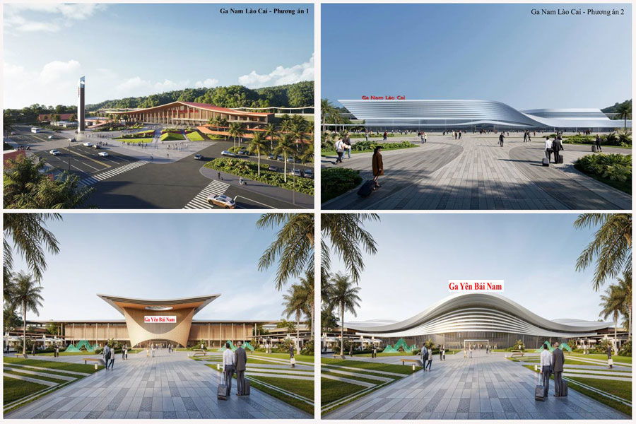 Plan de diseño de la estacion de Lao Cai y la estacion de Yen Bai. Foto: Tien Lap