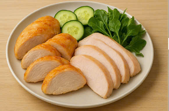 Effectively reduce visceral fat with skinless chicken. Graphics: Huong Giang