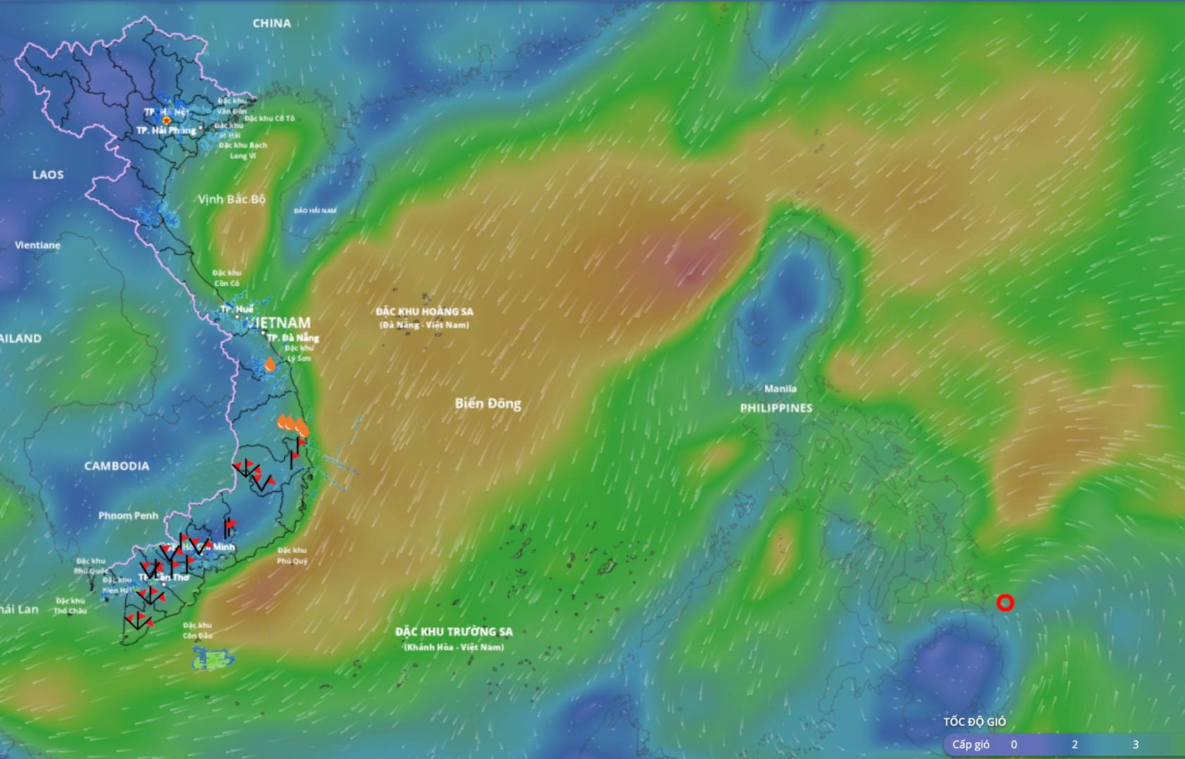 Weather forecast for the Gulf of Tonkin and the North East Sea will be unfavorable due to the strengthening of cold air. Source: Vietnam Disaster Monitoring System