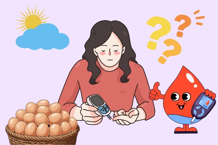 How can people with diabetes eat eggs in the morning to avoid increasing blood sugar