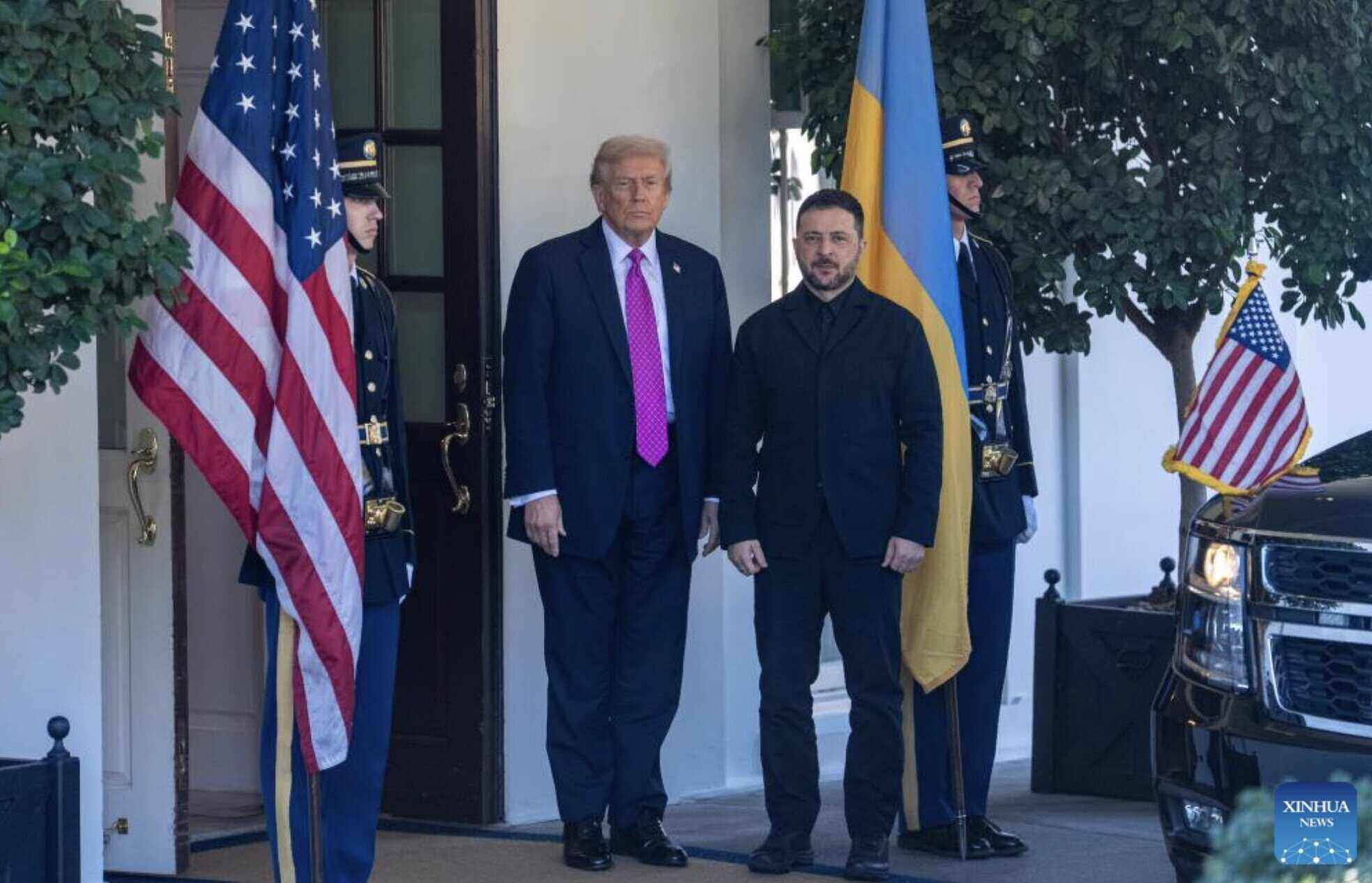 The US President and the Ukrainian President met at the White House. Photo: Xinhua