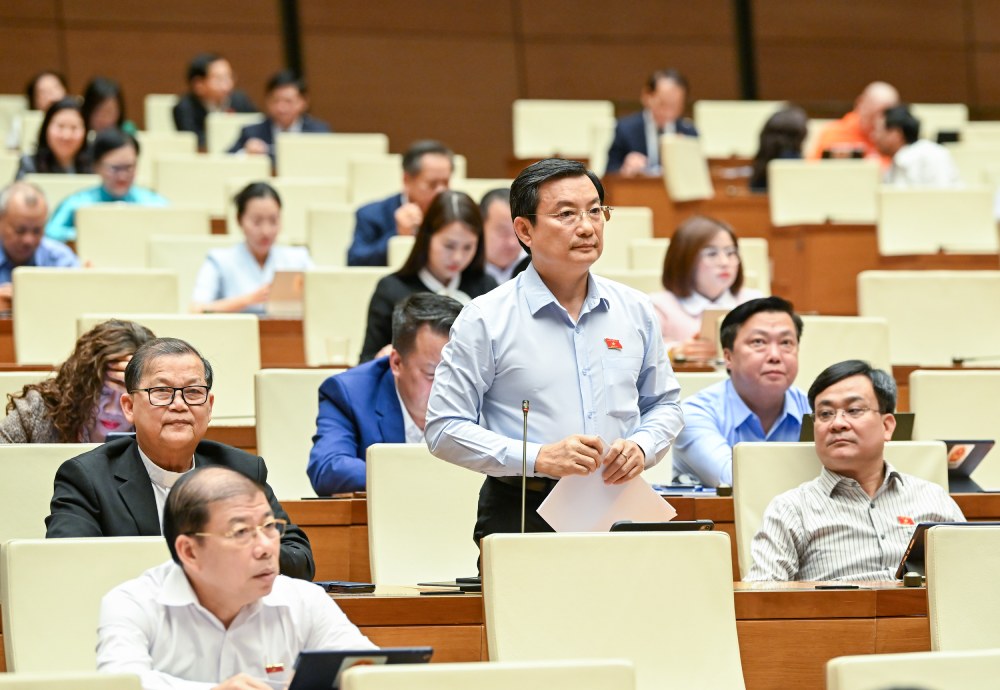 ファム・チョン・ニャン国会議員は、偽ニュースとデジタルプラットフォームから報道機関を保護するための法的枠組みを構築することを提案しました。写真:ファム・ドン