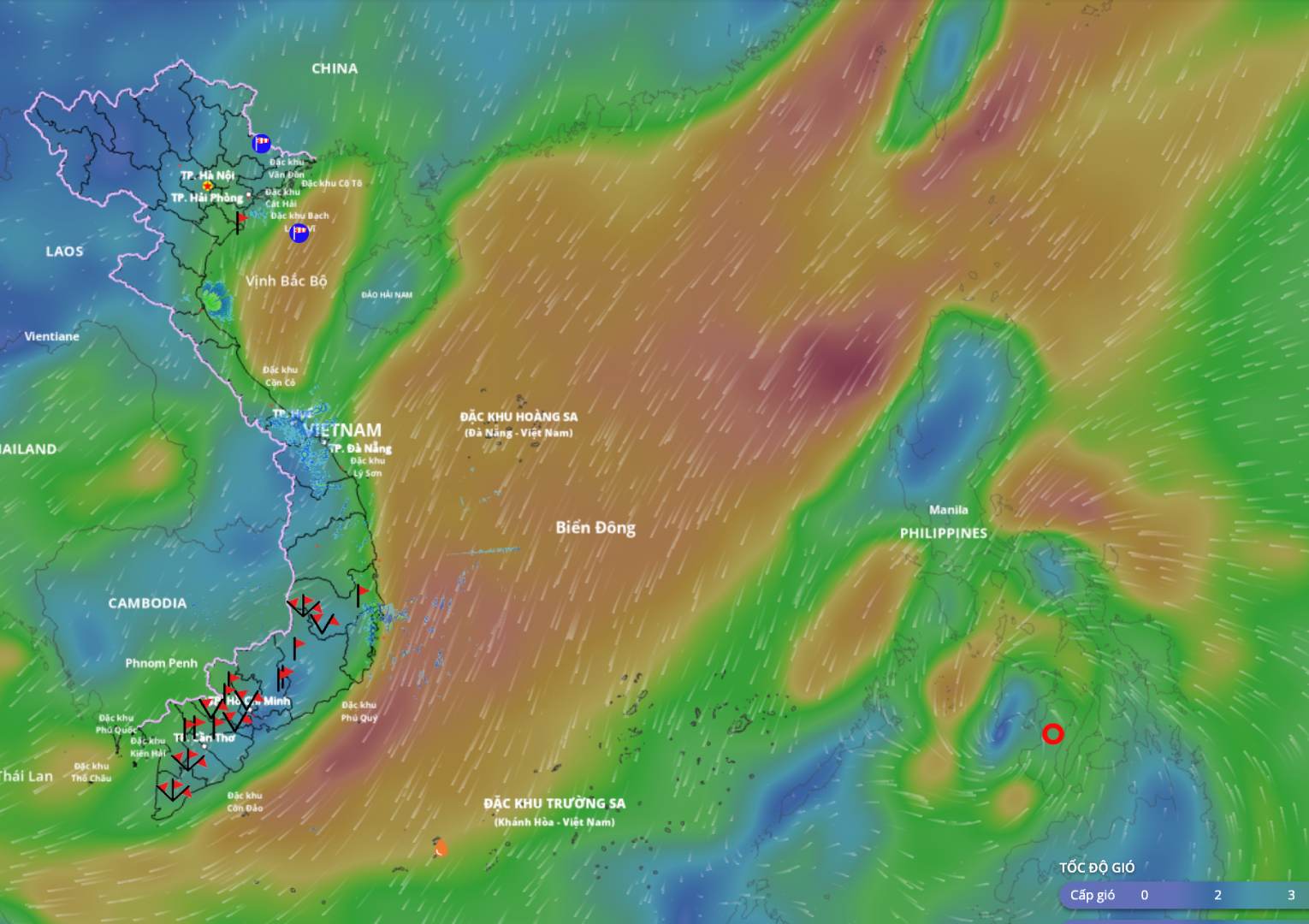 Updated location of the tropical depression that is likely to enter the East Sea and strengthen into storm No. 15. Source: Vietnam Disaster Monitoring System