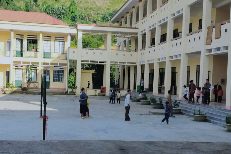 Lãnh đạo một số trường học ở huyện Mường Khương cũ khẳng định thông tin trích lại 20% kinh phí được cấp là không đúng. Ảnh: Trường PTDTBT TH Tả Thàng 