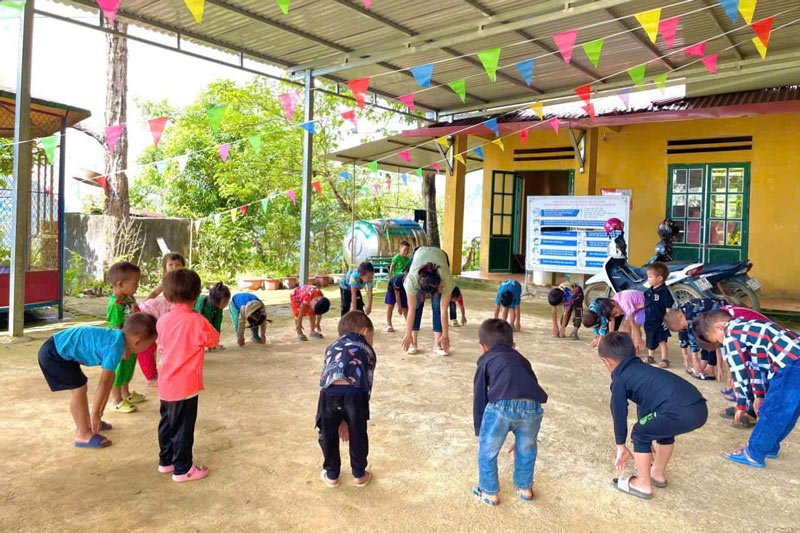 Hoạt động dạy học của trường học trên địa bàn huyện Mường Khương cũ. Ảnh: Trường Mầm non Tả Thàng