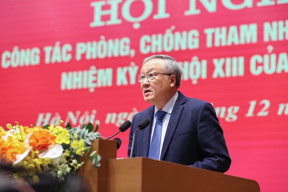 Pho Thu tuong Thuong truc Chinh phu Nguyen Hoa Binh phat bieu khai mac hoi nghi. Anh: Nhat Bac