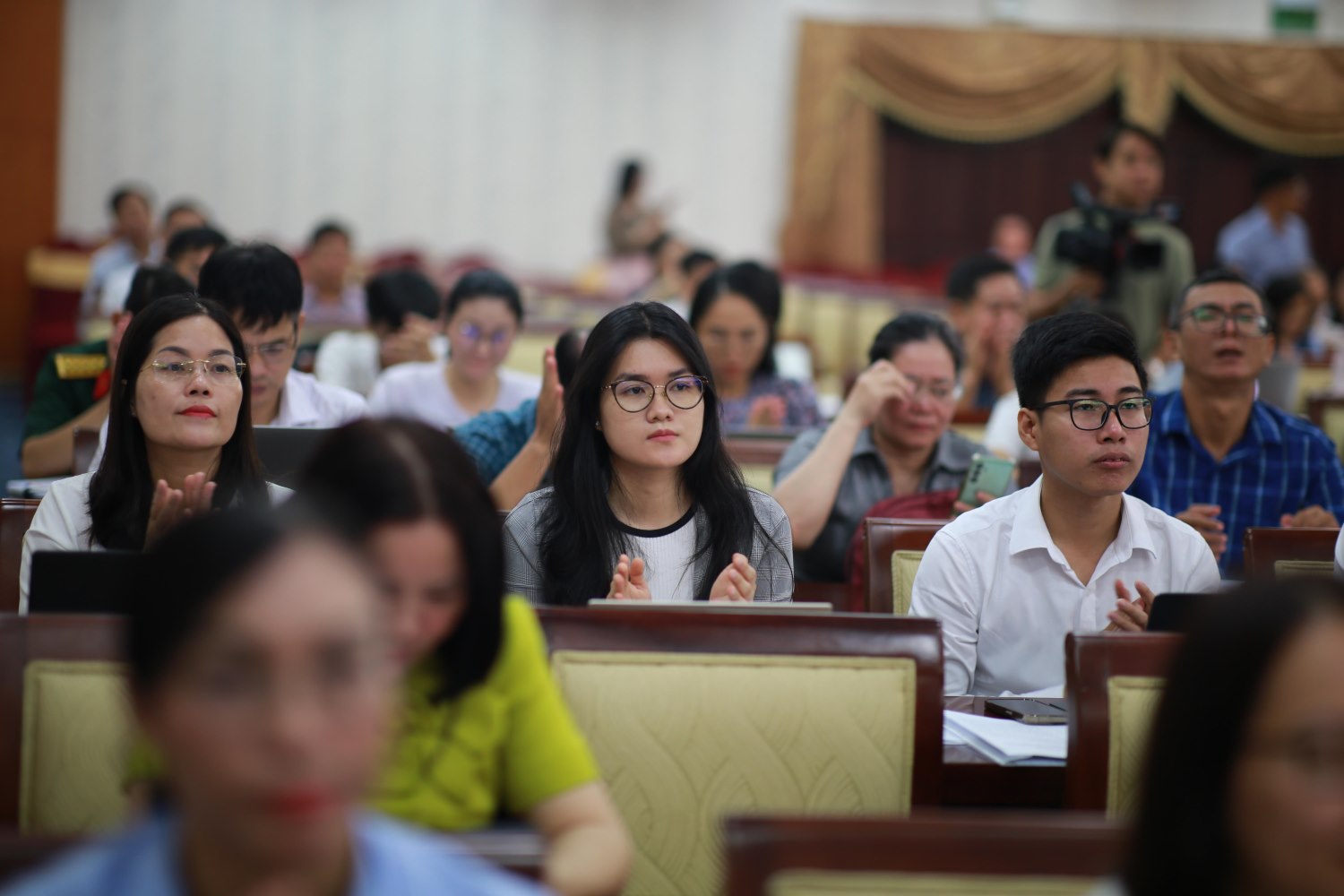 Dai dien cac truong Dai hoc tai phien thao luan sang 25.11.  Anh: Ha Khanh