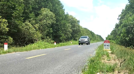 까마우에서 닷무이까지의 도로가 존재합니다. 사진: Nhat Ho