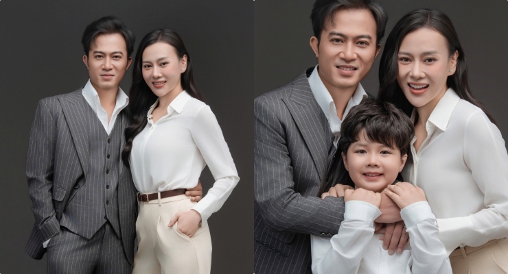 The happy photo set of Phuong Oanh and Doan Quoc Dam when participating in the movie "The Wind Rings the Blue Sky". Photo: Chuan Le.