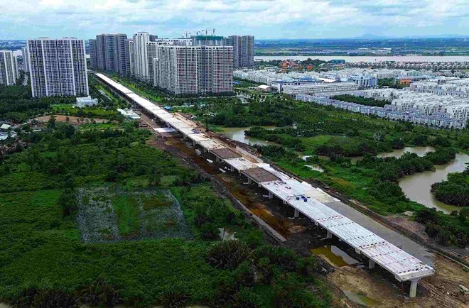 ホーチミン市の高架環状3号線は以前はトゥドゥック市を通過していました。写真：トゥーさん