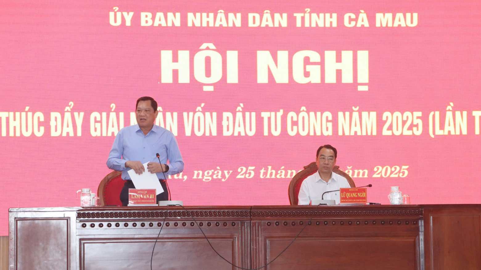 Tinh Ca Mau sau hop nhat den nay da 8 lan hoi nghi chi dao giai ngan von dau tu cong. Anh: Nhat Ho