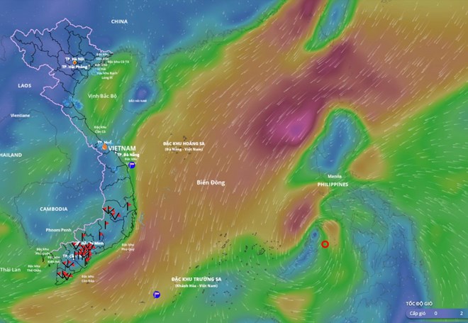 Sáng sớm 26.11 Biển Đông đón bão số 15, mạnh nhất giật cấp 13
