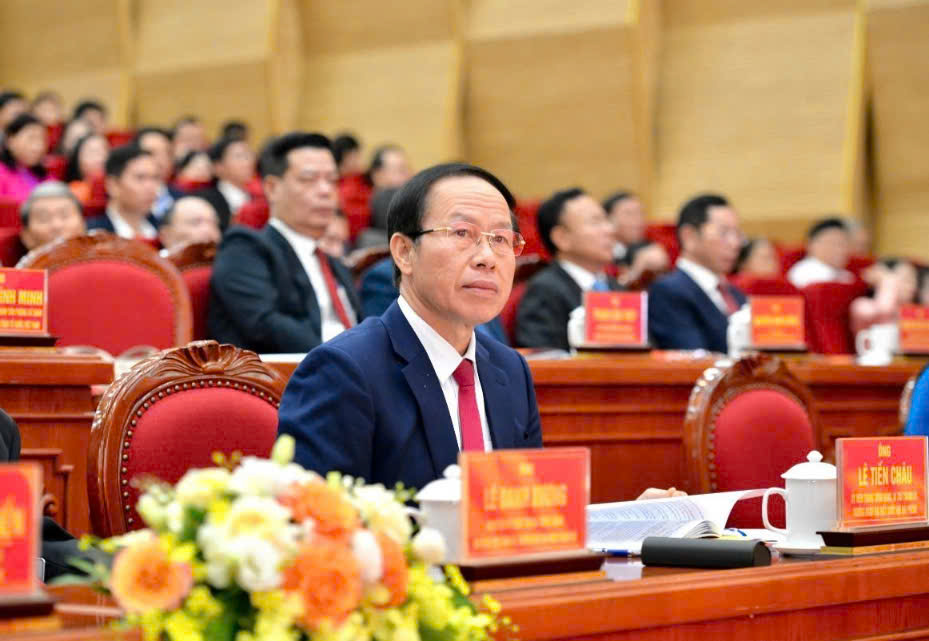 Bi thu Thanh uy Hai Phong Le Tien Chau tham du Dai hoi dai bieu MTTQ Viet Nam thanh pho. Anh: Dai An