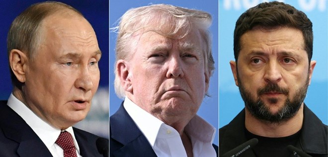 Russian President Vladimir Putin, US President Donald Trump and Ukrainian President Volodymyr Zelensky (from left to right). Photo: AFP