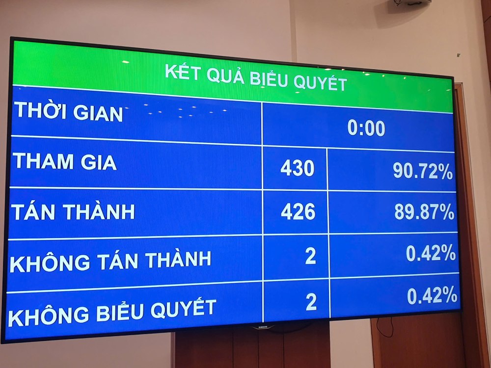 Quoc hoi bieu quyet thong qua Luat Dan do. Anh: Pham Dong  
