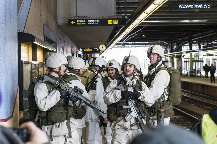 Swedish soldiers. Photo: Xinhua