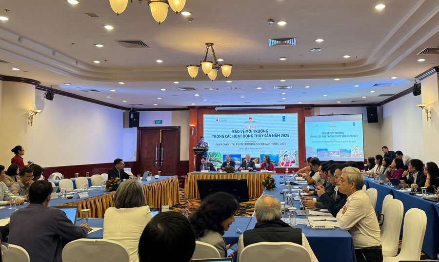 Toan canh Hoi nghi ve Bao ve moi truong trong cac hoat dong thuy san nam 2025. Anh: Thuy Linh. 