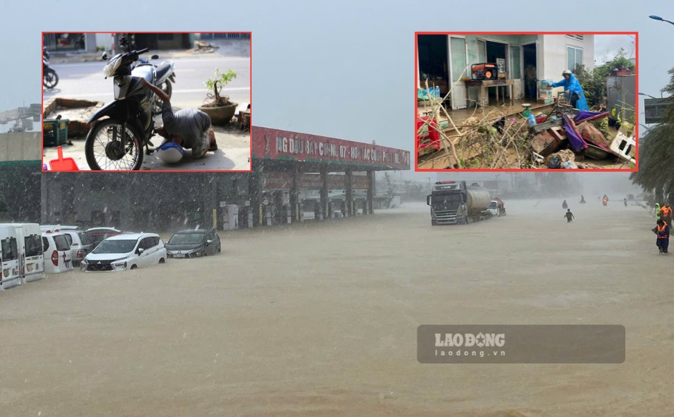 After the flood receded, Gia Lai people rushed to clean up their houses, repair damaged furniture, belongings, and vehicles to soon rebuild their lives after the natural disaster. Photo: Hoai Phuong