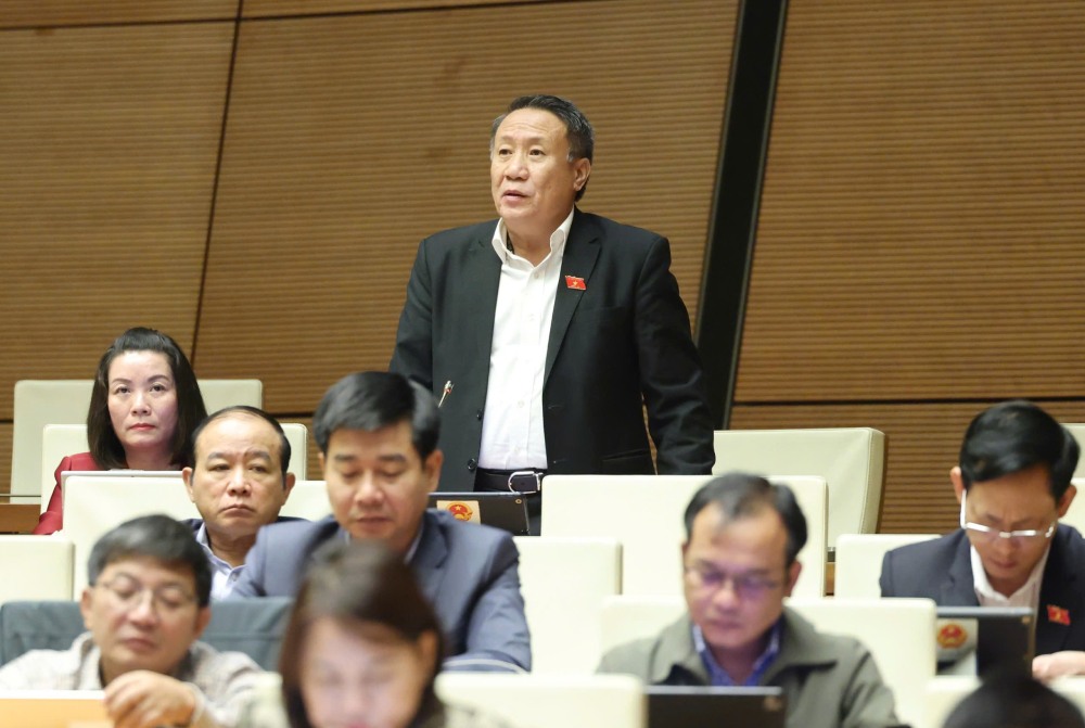 El diputado de la Asamblea Nacional Ha Sy Dong propuso agregar mas tipos de vehiculos especiales para rescatar y rescatar a las personas cuando ocurran desastres naturales e inundaciones. Foto: Pham Dong
