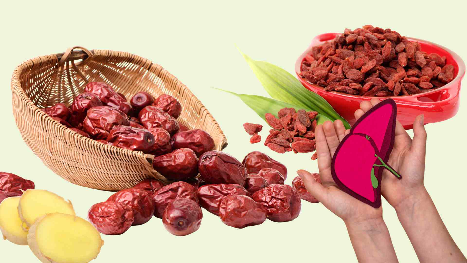 Red apple drink with ginger, goji berries is good for the liver. Graphics: Ha May