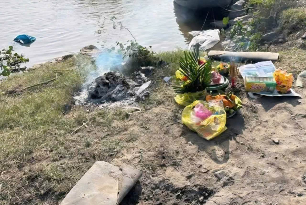 Hien truong noi phat hien thi the chi D. Anh: Dieu Anh