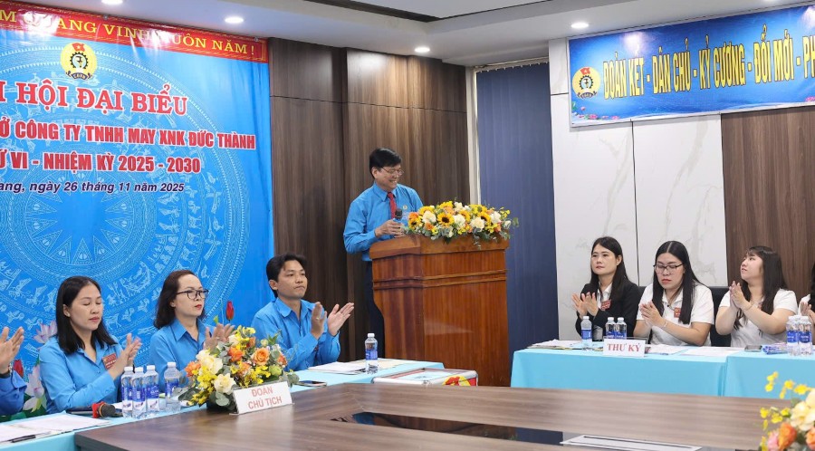 Chu tich LDLD tinh An Giang Do Tran Thinh phat bieu chi dao dai hoi. Anh: Cam Tu