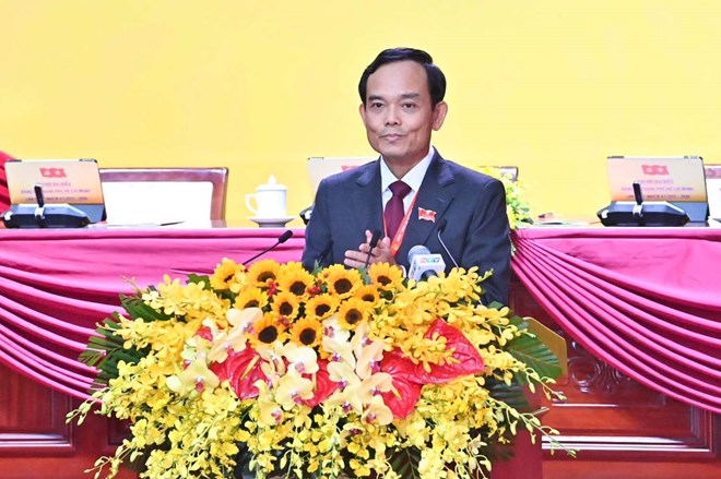 Bi thu Thanh uy TPHCM Tran Luu Quang.  Anh: Ha Khanh