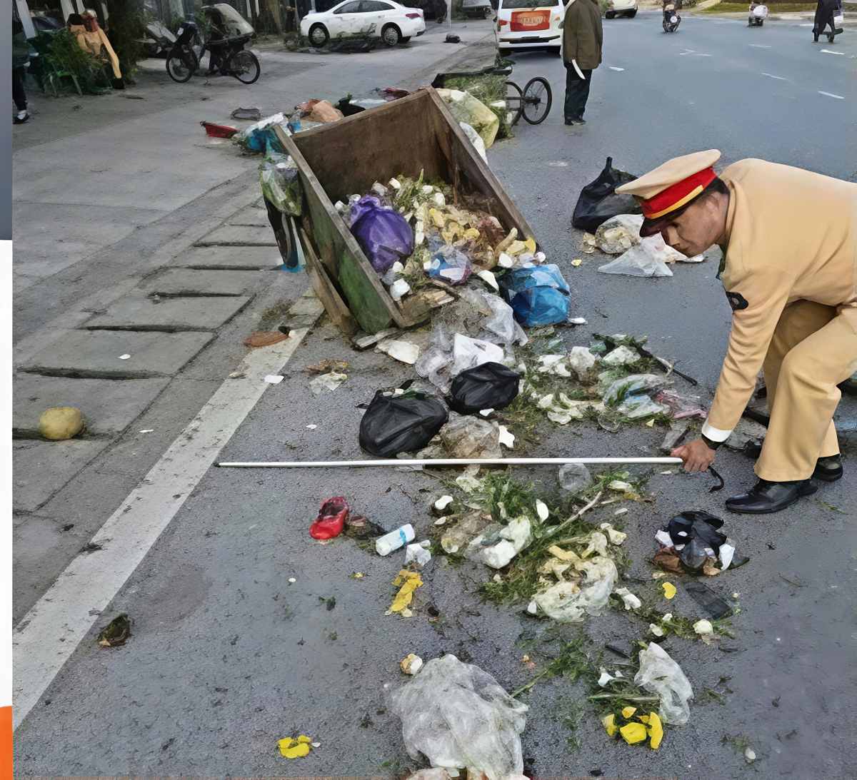 事故現場。写真:ハイフォン市交通安全委員会