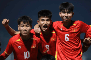 U17 베트남 U17 아시아 예선에서 U17 홍콩(중국)과 격돌. 사진 민단