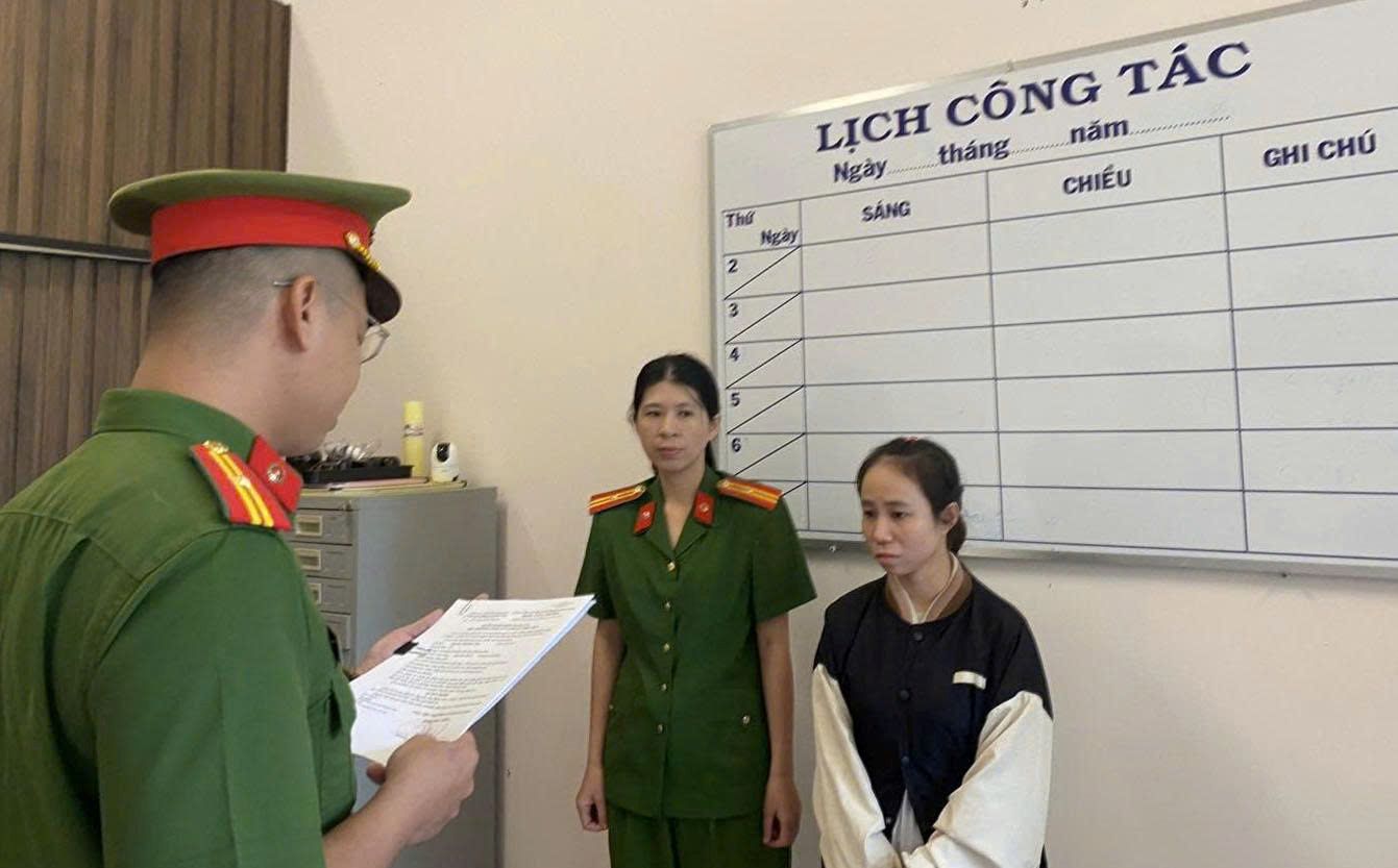 Bảo mẫu bị khởi tố vì đánh trẻ tự kỷ ở Khánh Hòa. Ảnh: Công an