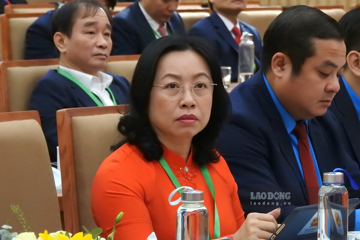 Ba Thai Thu Xuong - Pho Chu tich Thuong truc Tong Lien doan Lao Dong Viet Nam. Anh: To Cong.