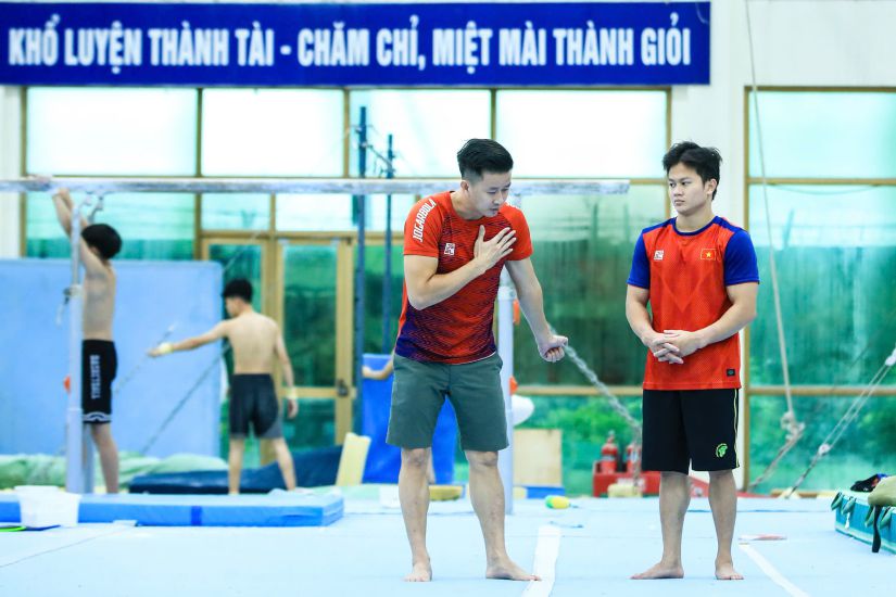 SEA Games 33に向けて準備中のベトナム体育用品代表チームの選手。写真:ミン・ダン