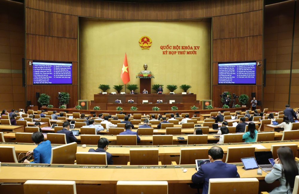 Phien hop sang 27.11 cua Quoc hoi. Anh: Pham Dong