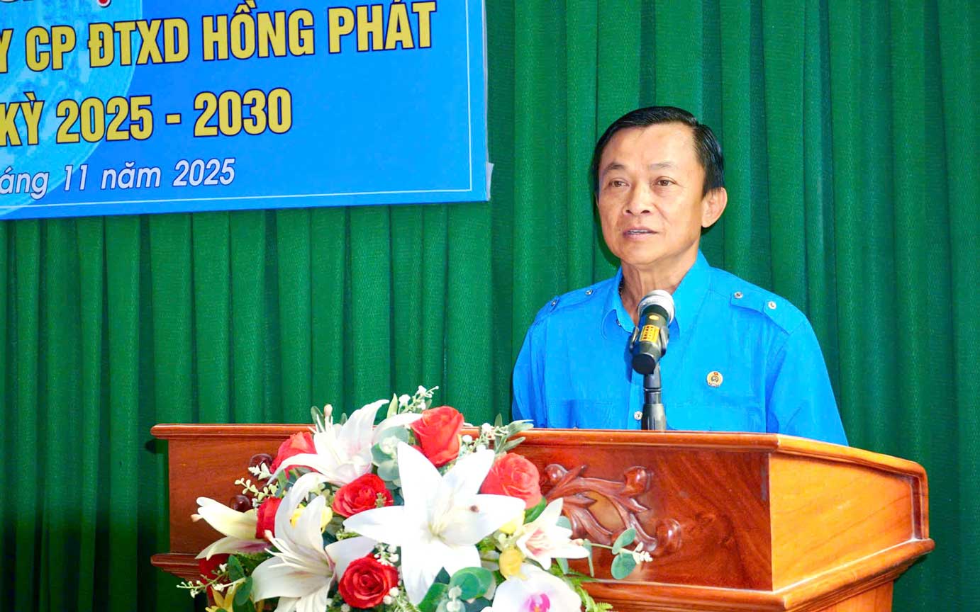 Pho Chu tich LDLD TP Can Tho Le Cong Khanh phat bieu tai hoi nghi. Anh: LDLD TP Can Tho