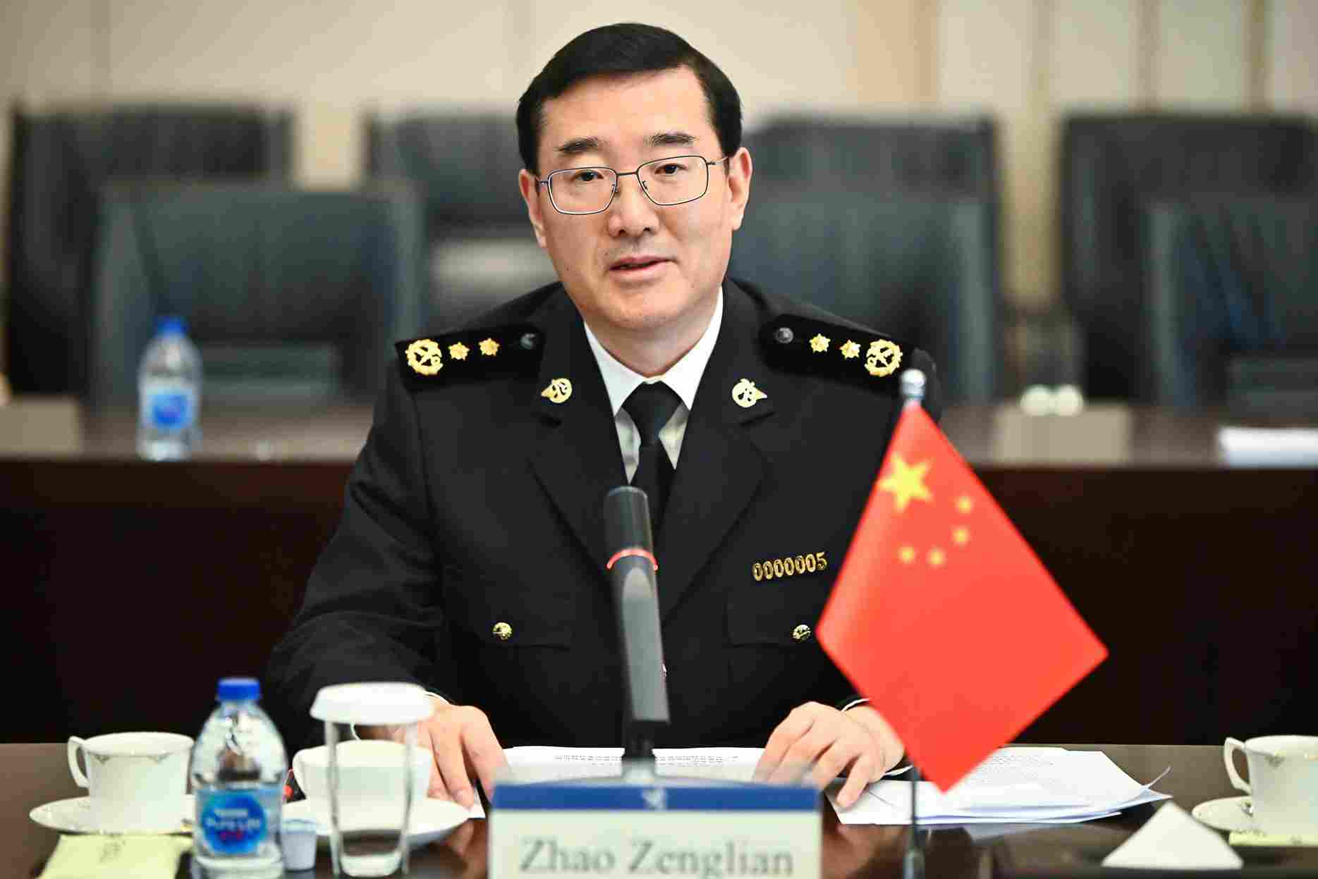 Tai buoi lam viec, ong Trieu Tang Lien, Pho Tong Cuc truong Tong cuc Hai quan Trung Quoc diem lai mot so hoat dong trao doi doan giua 2 nuoc thoi gian qua. Anh: Tung Dinh 