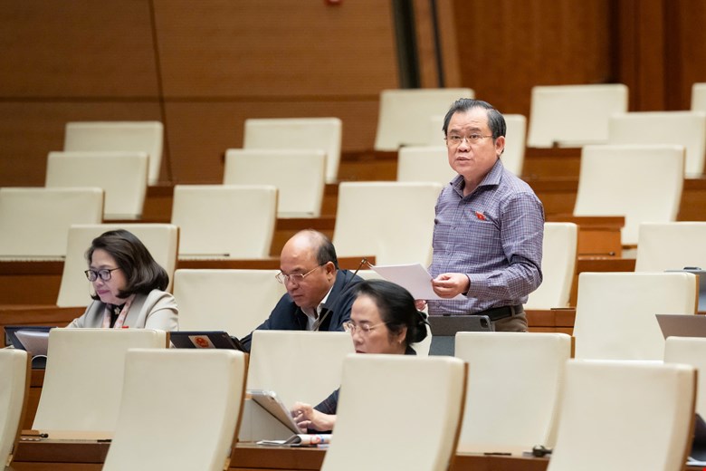 National Assembly delegate Nguyen Tam Hung said that many waste violations are disguised under correct administrative decisions. Photo: Quochoi.vn
