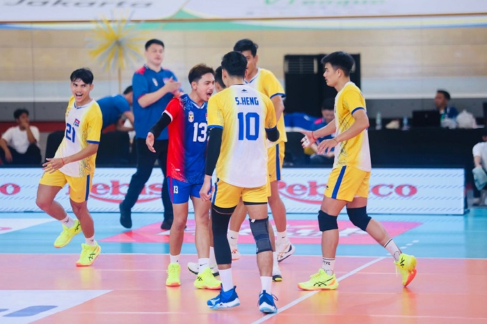カンボジア男子バレーボール代表は、間もなく開催されるSEA Games 33でプレーしません。写真:AVC