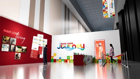 Toan canh khu vuc check-in tai su kien