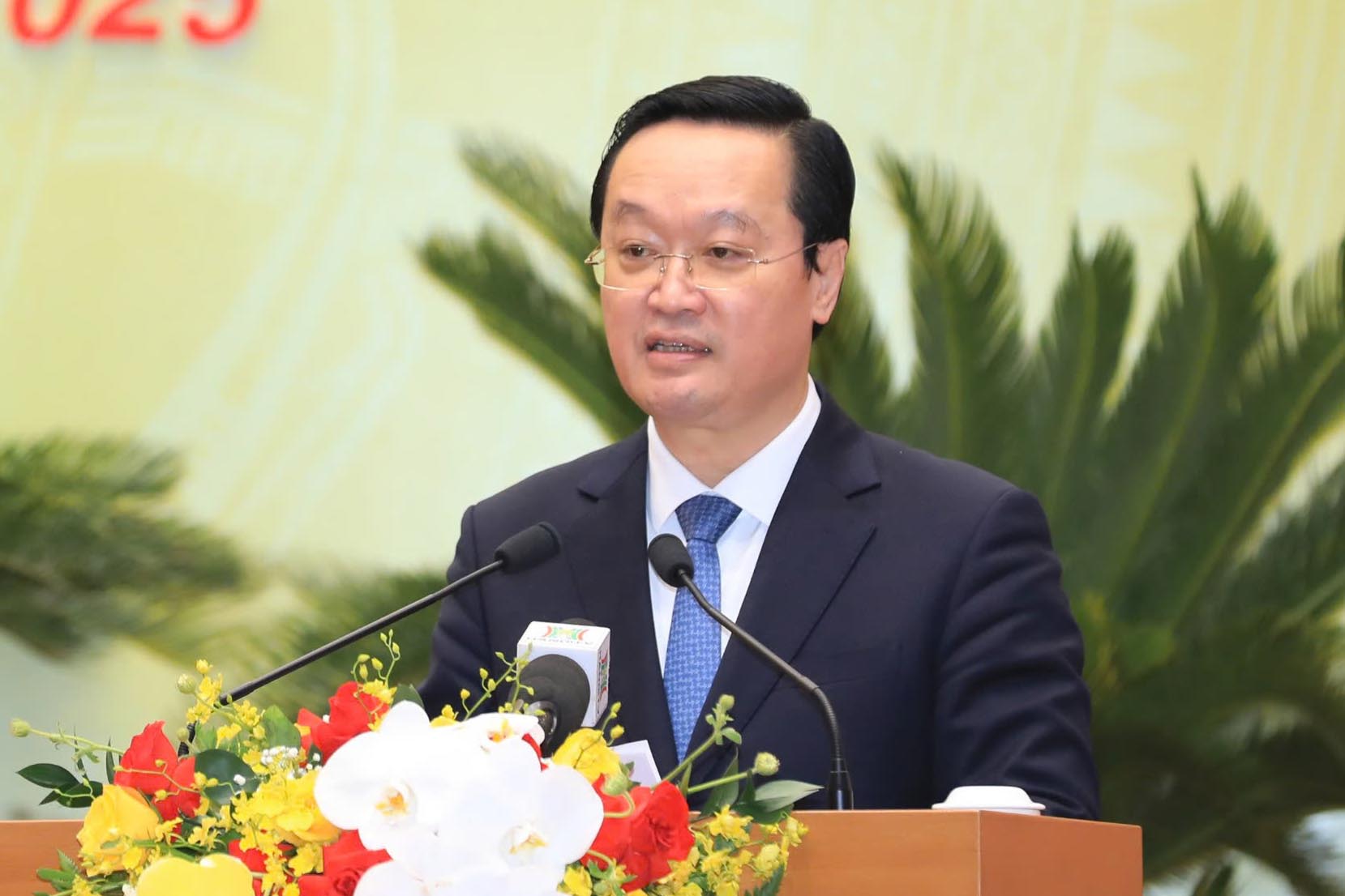 Mr. Nguyen Duc Trung ceased to hold the position of Deputy Secretary of the City Party Committee and ceased to hold the position of Chairman of the Hanoi People's Committee. Photo: Viet Thanh