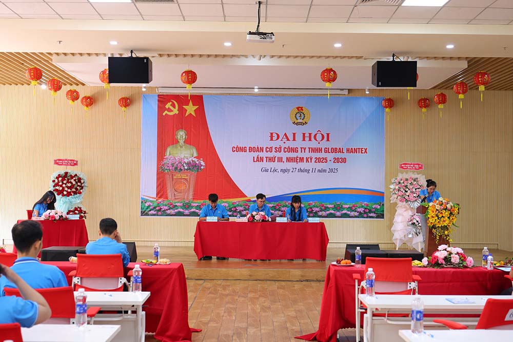 Vista general del Congreso del Sindicato de Base de Global Hantex Co. Ltd. en Tay Ninh. Foto: Federacion Laboral Provincial de Tay Ninh