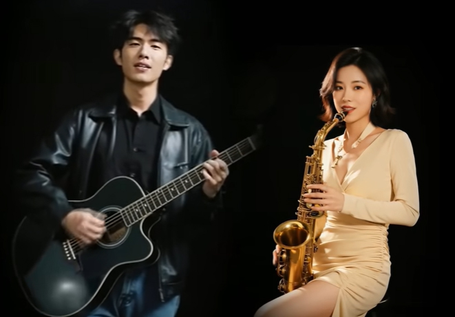 FriedSay mot doi vi em bo gay chu y tren mang xa hoi. Anh cat tu video (Nguon: Ken Quach)