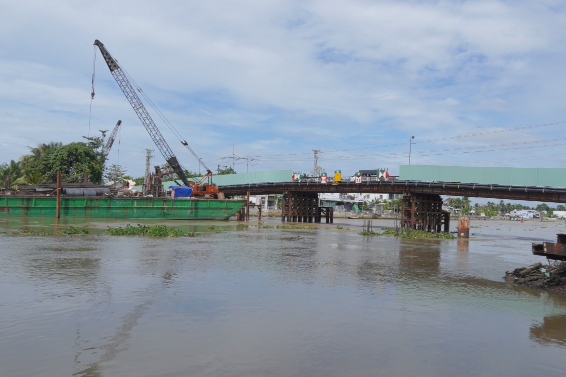 Du an cau O Mon (TP Can Tho) dat khoang 70% khoi luong thi cong. Anh: Ta Quang